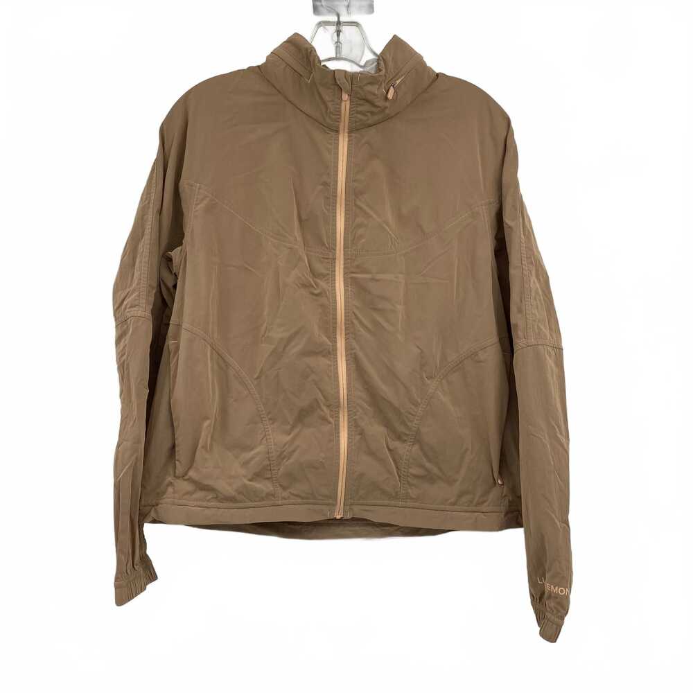 Lululemon Tan Nylon Zip Up Jacket | Women’s Regular Size 8